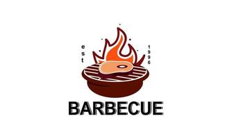 creatieve barbecue-logosjabloon met details vector