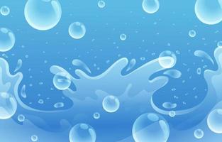 ververs water splash en bubble achtergrond vector
