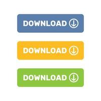 downloadknop in minimale cartoonstijl vector