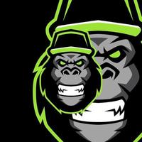 boze gorilla mascotte logo sjablonen vector