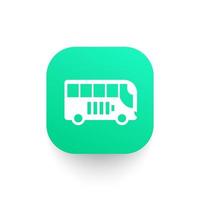 elektrisch buspictogram, groen vervoer vector