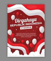 indonesië onafhankelijkheidsdag sjabloon poster vector