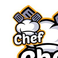 chef-kok logo sjablonen vector