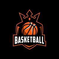 basketbal koning sport logo ontwerp vector