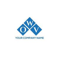 owv brief logo ontwerp op witte achtergrond. owv creatieve initialen brief logo concept. owv brief ontwerp. vector