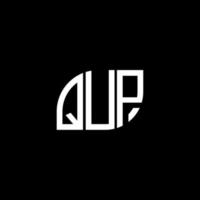 . qup creatieve initialen brief logo concept. qup brief ontwerp. vector