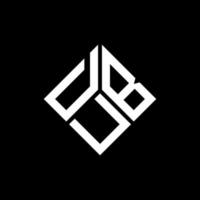 dub brief logo ontwerp op zwarte achtergrond. dub creatieve initialen brief logo concept. dub brief ontwerp. vector