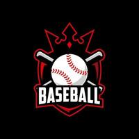 honkbal koning sport logo ontwerp vector