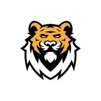 tijger hoofd mascotte logo ontwerpsjablonen vector
