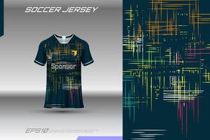 sport jersey en t-shirt sjabloon sport jersey ontwerp vector mockup. sportontwerp voor voetbal, racen, gaming-jersey. vector.