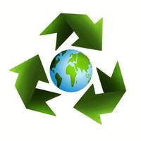 handgetekende ecologische wereld concept achtergrond vector