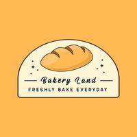 bakkerij land logo badge concept vector