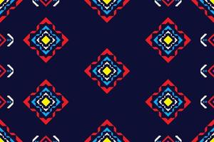 geometrisch ontwerp patroon stof etnische Oosterse traditionele naadloze voor borduurstijl, gordijn, achtergrond, tapijt, behang, doek, inwikkeling, batik, stof, vectorillustratie. vector