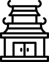 chinese tempel vector pictogram ontwerp illustratie