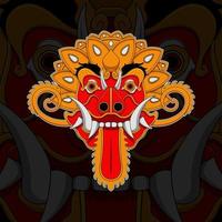 Balinese barong masker vector illustratie