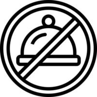 niet eten vector pictogram ontwerp illustratie