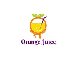 verse jus d'orange of drankje logo afbeelding vector