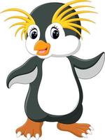 happy cartoon pinguïn rockhopper vector
