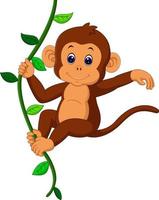 schattige aap cartoon vector