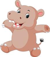 schattige baby nijlpaard cartoon vector