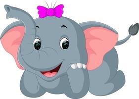 schattige olifant cartoon vector