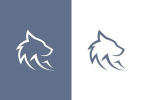 wolf en berg logo ontwerp vector