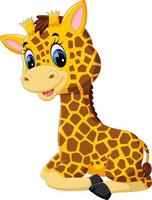 schattige giraf cartoon van illustratie vector