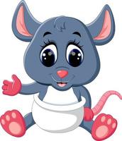 illustratie van schattige muis cartoon vector