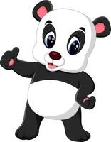 cartoon panda presenteren vector