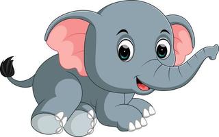 schattige olifant cartoon vector