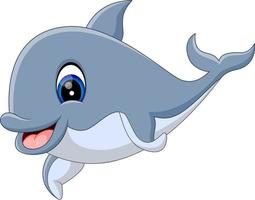 illustratie van schattige dolfijn cartoon vector