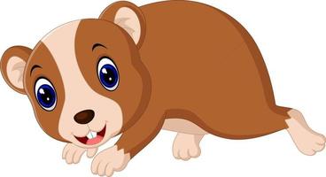 schattige hamster zwaaiende hand vector