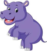 schattige nijlpaard cartoon vector