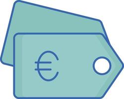 euro label geïsoleerd vectorpictogram dat gemakkelijk kan worden gewijzigd of bewerkt vector