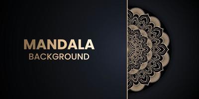 luxe gouden mandala achtergrond vector ontwerp