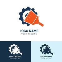 vector instelling logo ontwerpsjabloon - penseel reparatie symbool