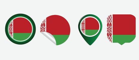 vlag van Wit-Rusland. platte pictogram symbool vectorillustratie vector