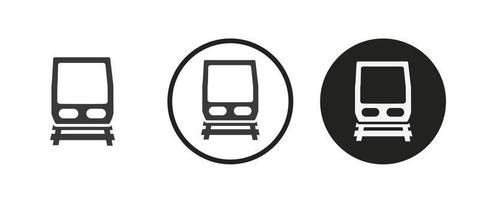 trampictogram ingesteld. verzameling van hoogwaardige zwarte omtreklogo's voor website-ontwerp en mobiele donkere modus-apps. vectorillustratie op een witte achtergrond vector