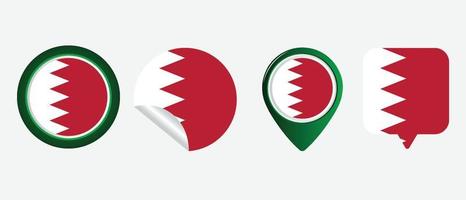 vlag van bahrein. platte pictogram symbool vectorillustratie vector