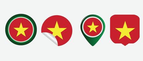 Vietnamese vlag. platte pictogram symbool vectorillustratie vector