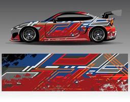 grafisch abstracte streep racen achtergrond kit ontwerpen voor wrap voertuig race auto rally avontuur vector