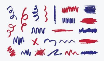 handschrift teken lijn borstel vector set