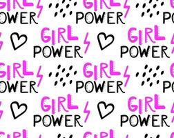 girl power naadloos patroon vector