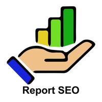 pictogram rapport seo vectorillustratie vector