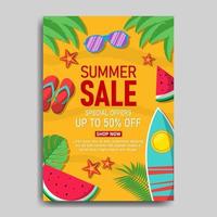 zomer verkoop poster sjabloon vector