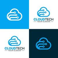 ontwerpsjabloon voor cloudtech-logo vector