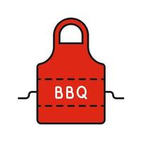 barbecue schort kleur icoon. geïsoleerde vectorillustratie vector