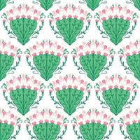 decoratief vintage naadloos patroon met decoratieve bloemenrozet vector