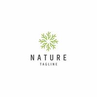 abstract natuur boom blad logo pictogram ontwerp sjabloon platte vector