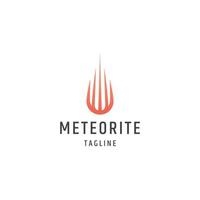 meteoriet logo pictogram ontwerp sjabloon platte vector